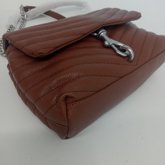 Rebecca Minkoff Edie Chevron Crossbody Bag - Tobacco - Picture 6 of 13